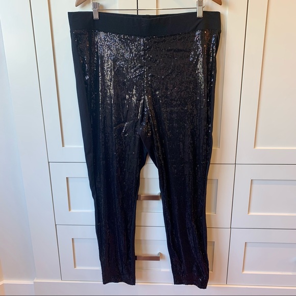 torrid Pants - Torrid Platinum Sequin Black Leggings